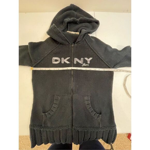 DKNY women’s heavy sweater black hoodie XL - Picture 3 of 6